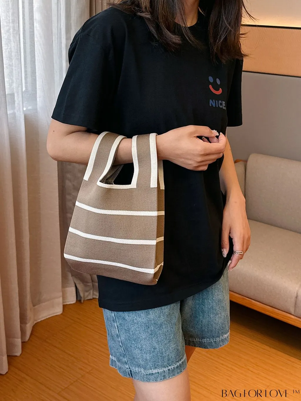 BagForLove - Stylish Crochet Handbag with Mini Contrast Colors