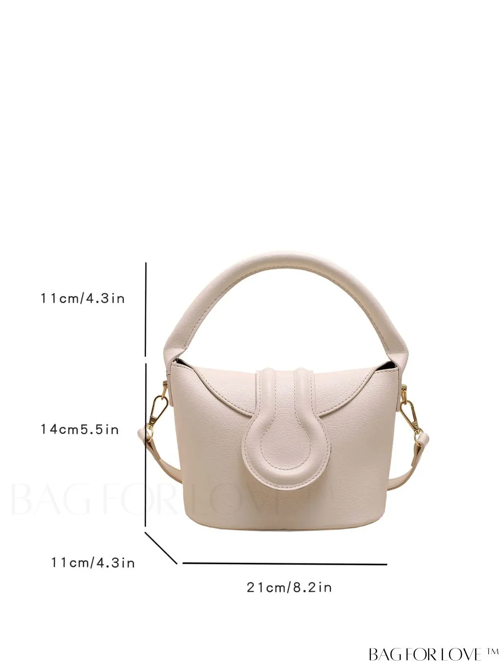 BagForLove - Stylish Flip-Top Handbag: Adjustable Shoulder Strap for Maximum Versatility