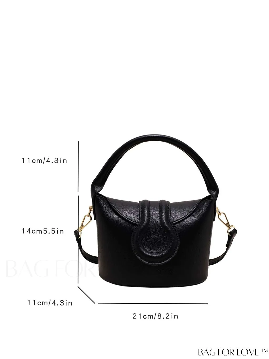 BagForLove - Stylish Flip-Top Handbag: Adjustable Shoulder Strap for Maximum Versatility