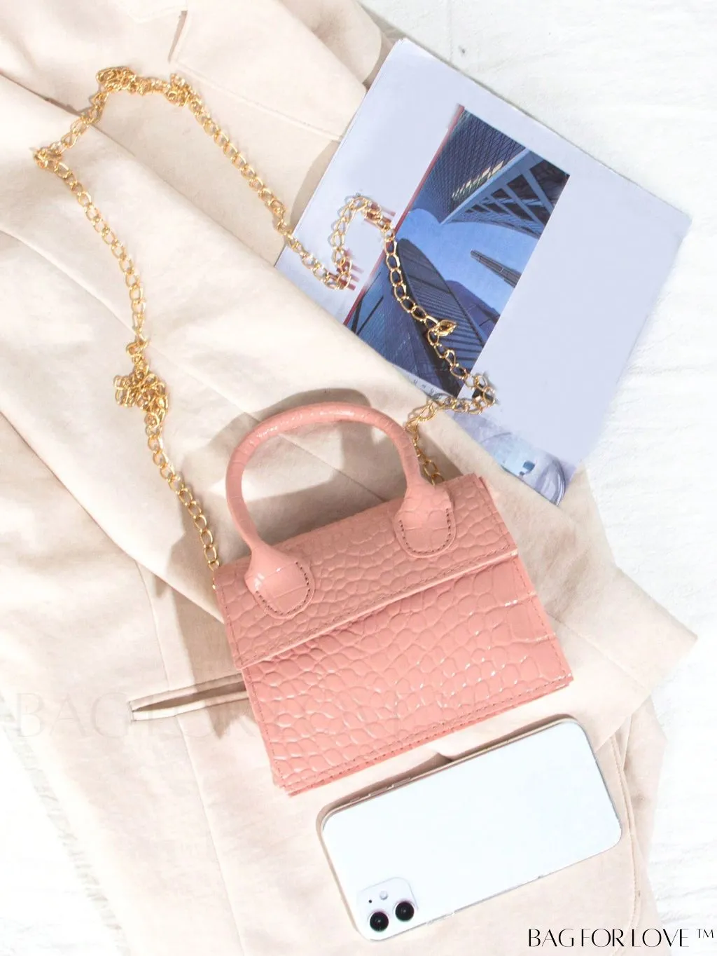 BagForLove - Stylish Mini Chain Handbag in PU Leather