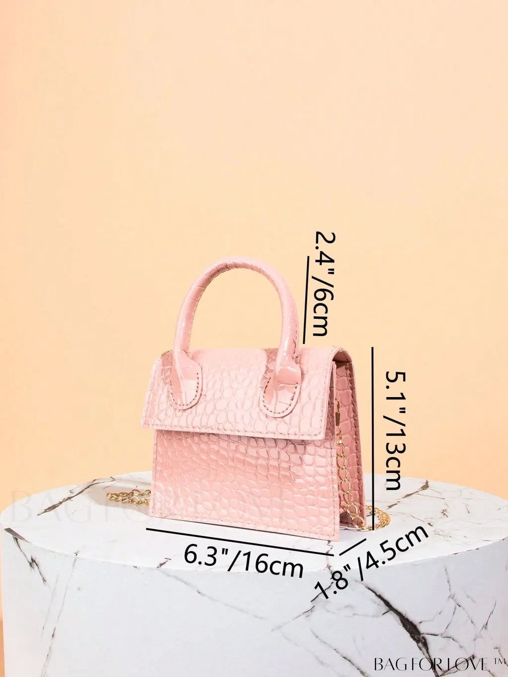 BagForLove - Stylish Mini Chain Handbag in PU Leather