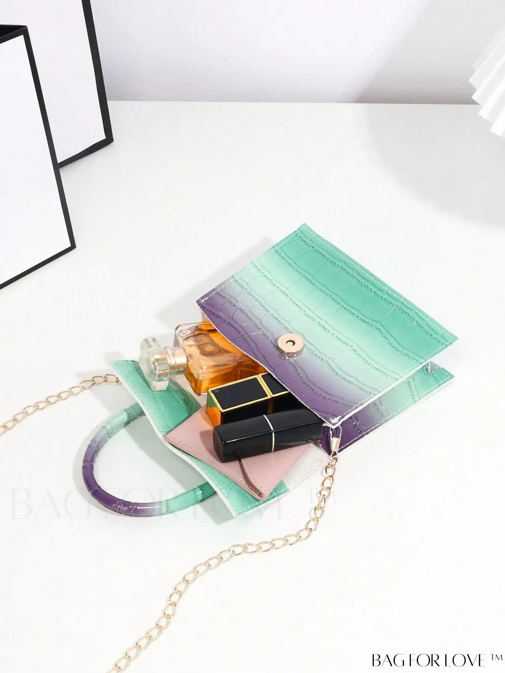 BagForLove - Stylish Mini Chain Handbag in PU Leather