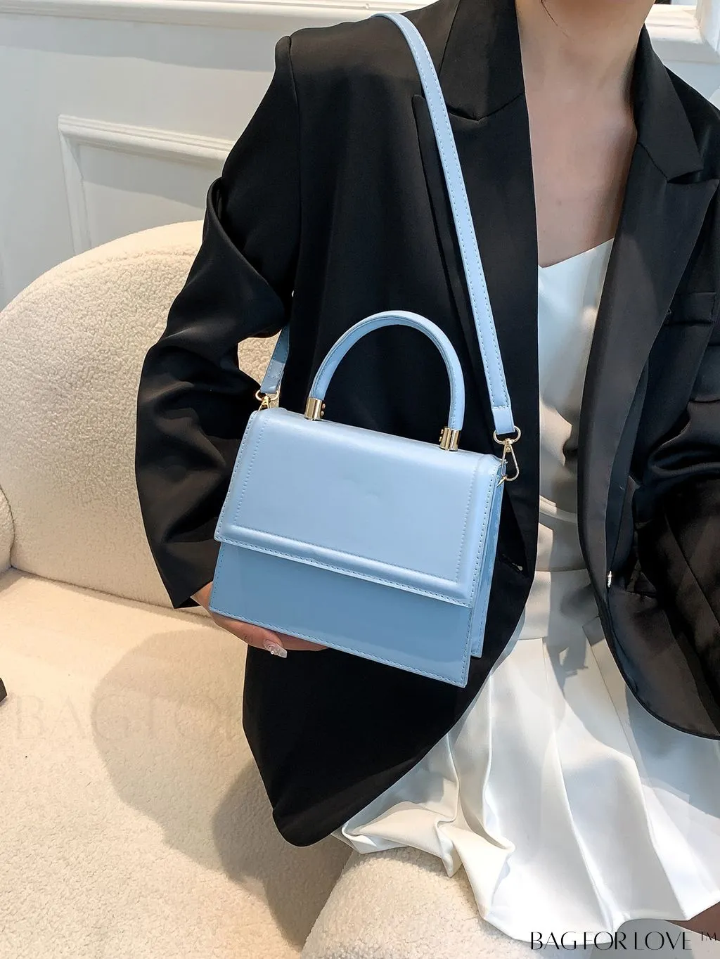 BagForLove - Stylish Mini Square Handbag - Solid Color, Versatile Design