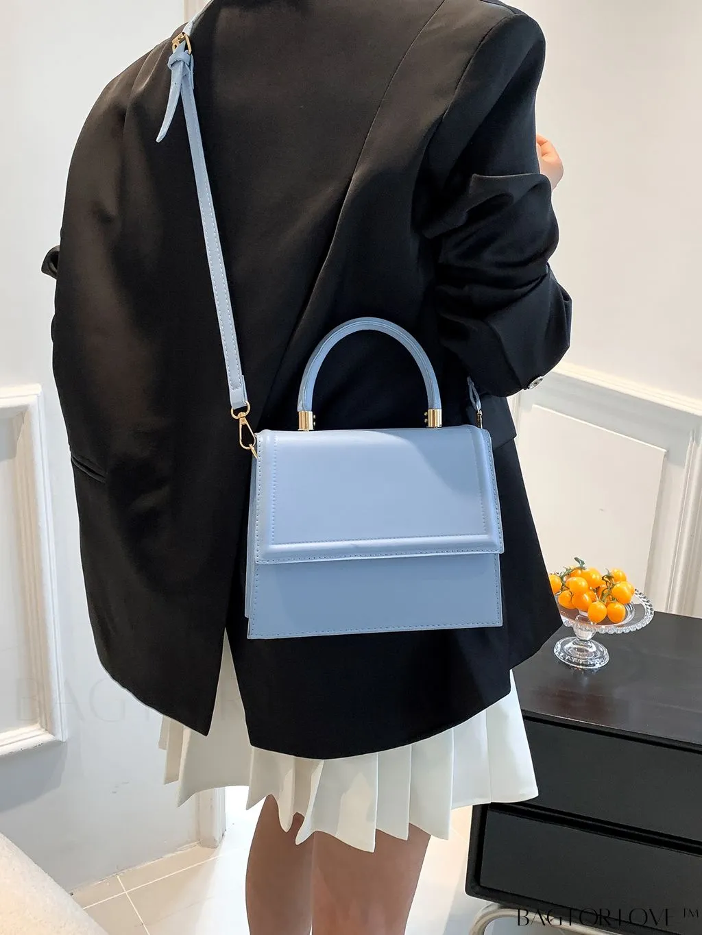 BagForLove - Stylish Mini Square Handbag - Solid Color, Versatile Design