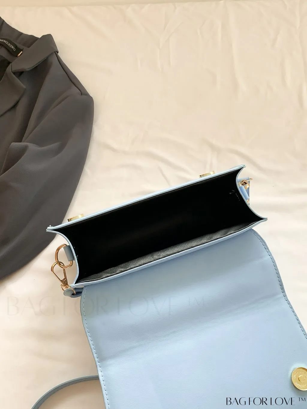 BagForLove - Stylish Mini Square Handbag - Solid Color, Versatile Design