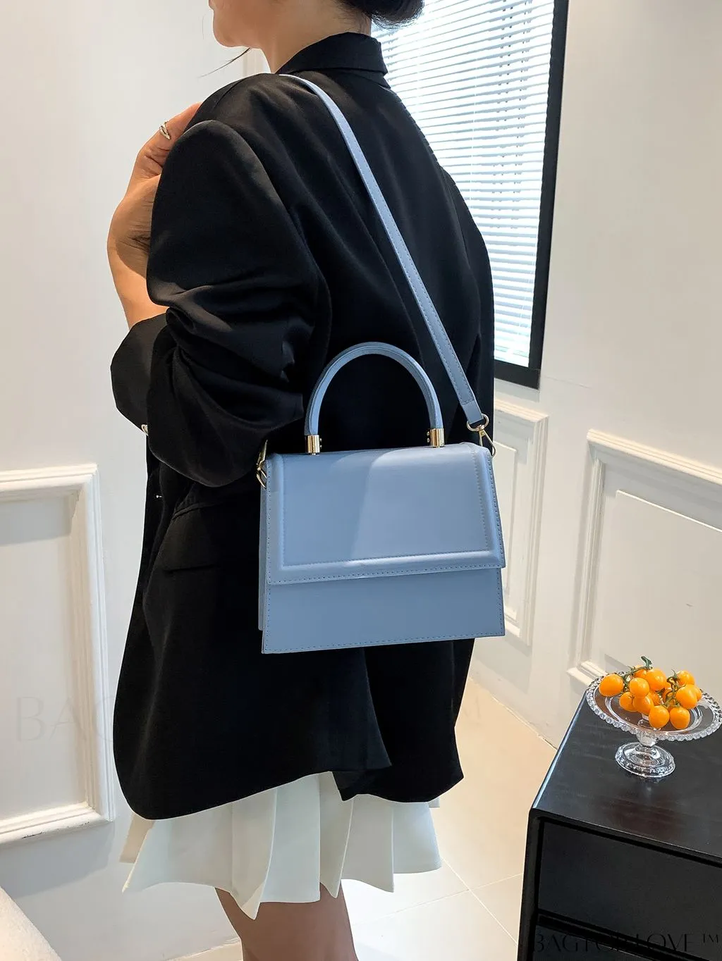 BagForLove - Stylish Mini Square Handbag - Solid Color, Versatile Design