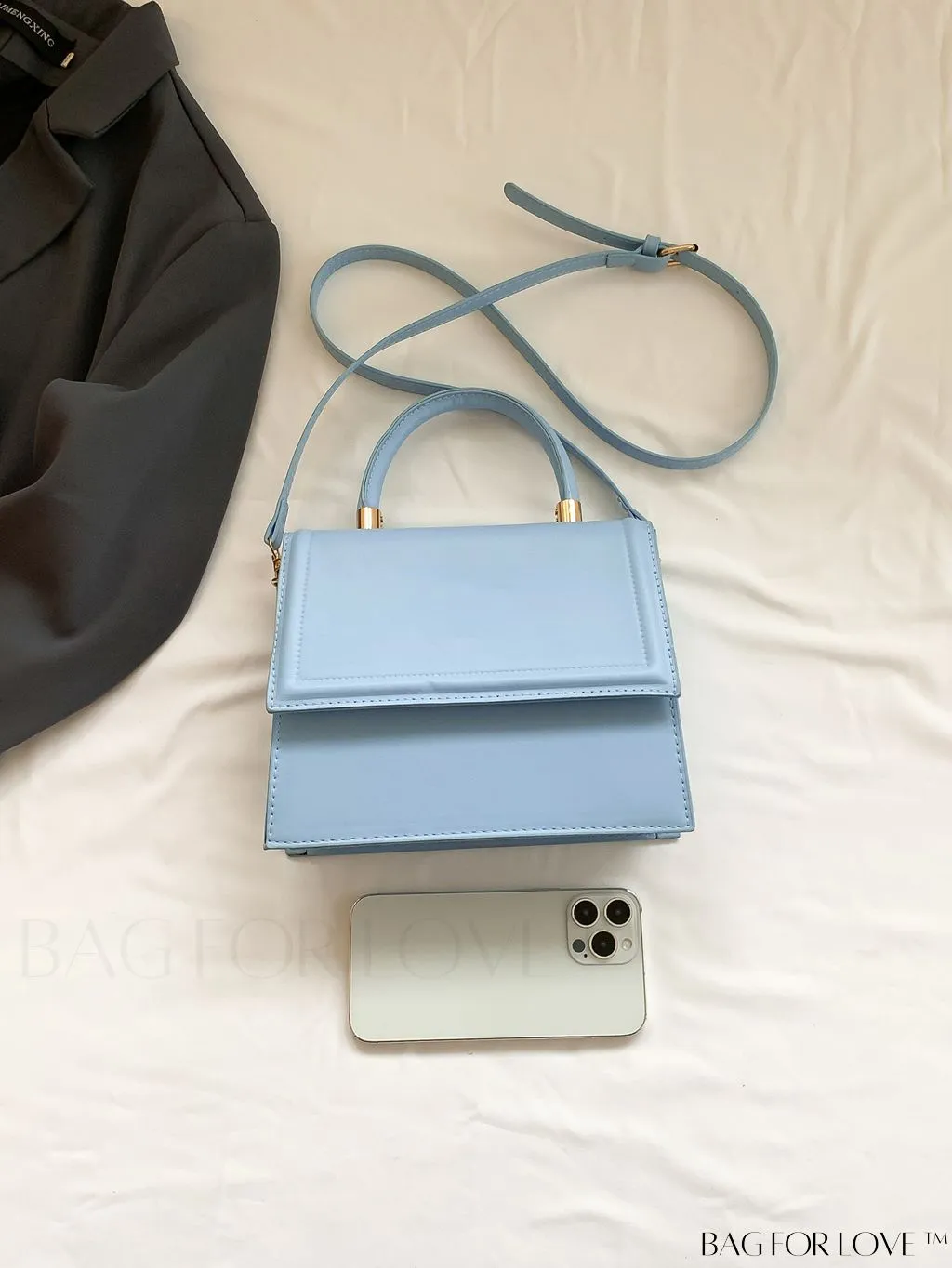 BagForLove - Stylish Mini Square Handbag - Solid Color, Versatile Design