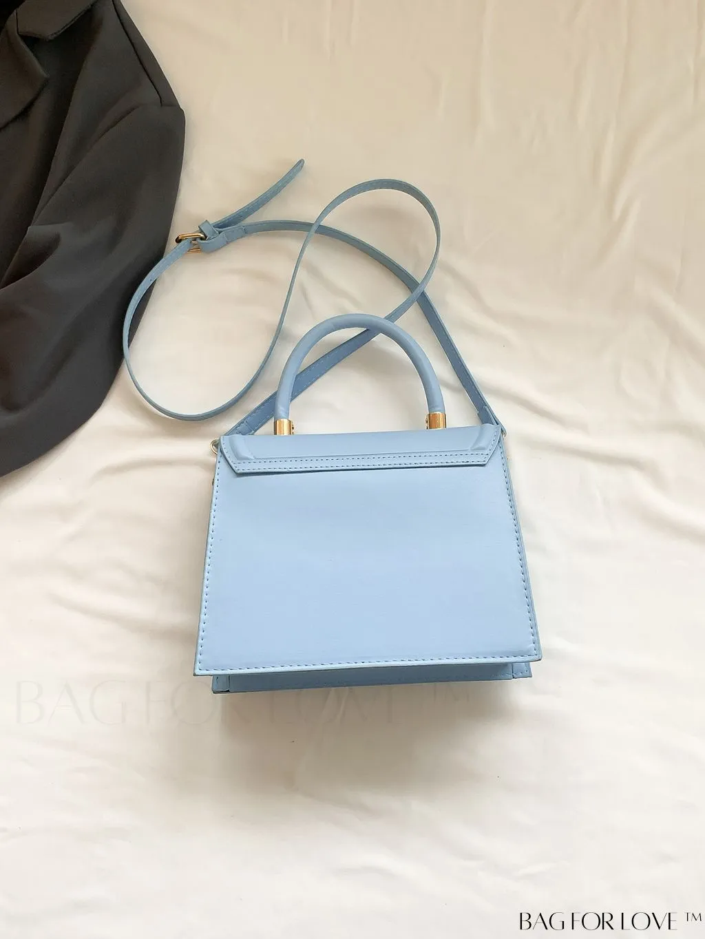 BagForLove - Stylish Mini Square Handbag - Solid Color, Versatile Design