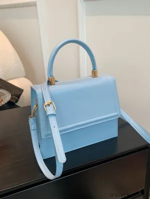 BagForLove - Stylish Mini Square Handbag - Solid Color, Versatile Design
