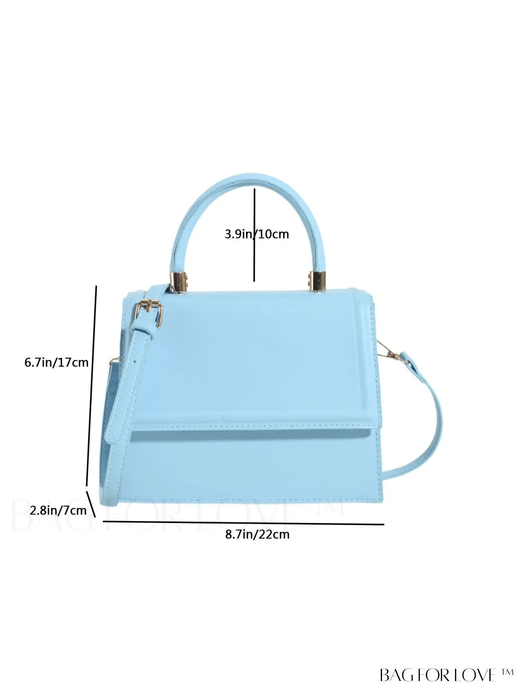 BagForLove - Stylish Mini Square Handbag - Solid Color, Versatile Design