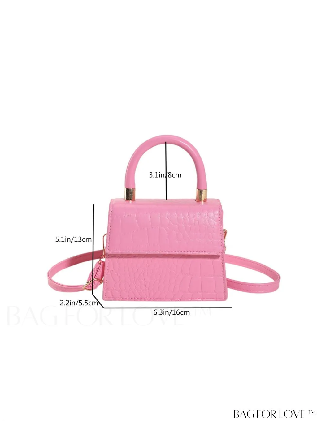 BagForLove - Stylish Mini Square Handheld Bag with Flip Cover - Exquisite Fashion Accessory