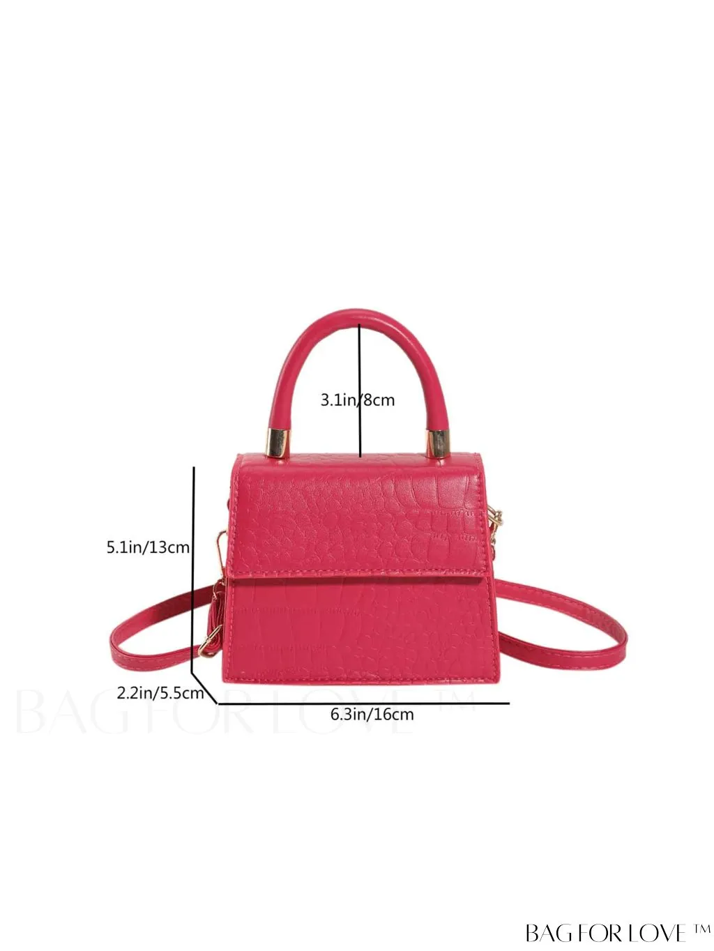 BagForLove - Stylish Mini Square Handheld Bag with Flip Cover - Exquisite Fashion Accessory
