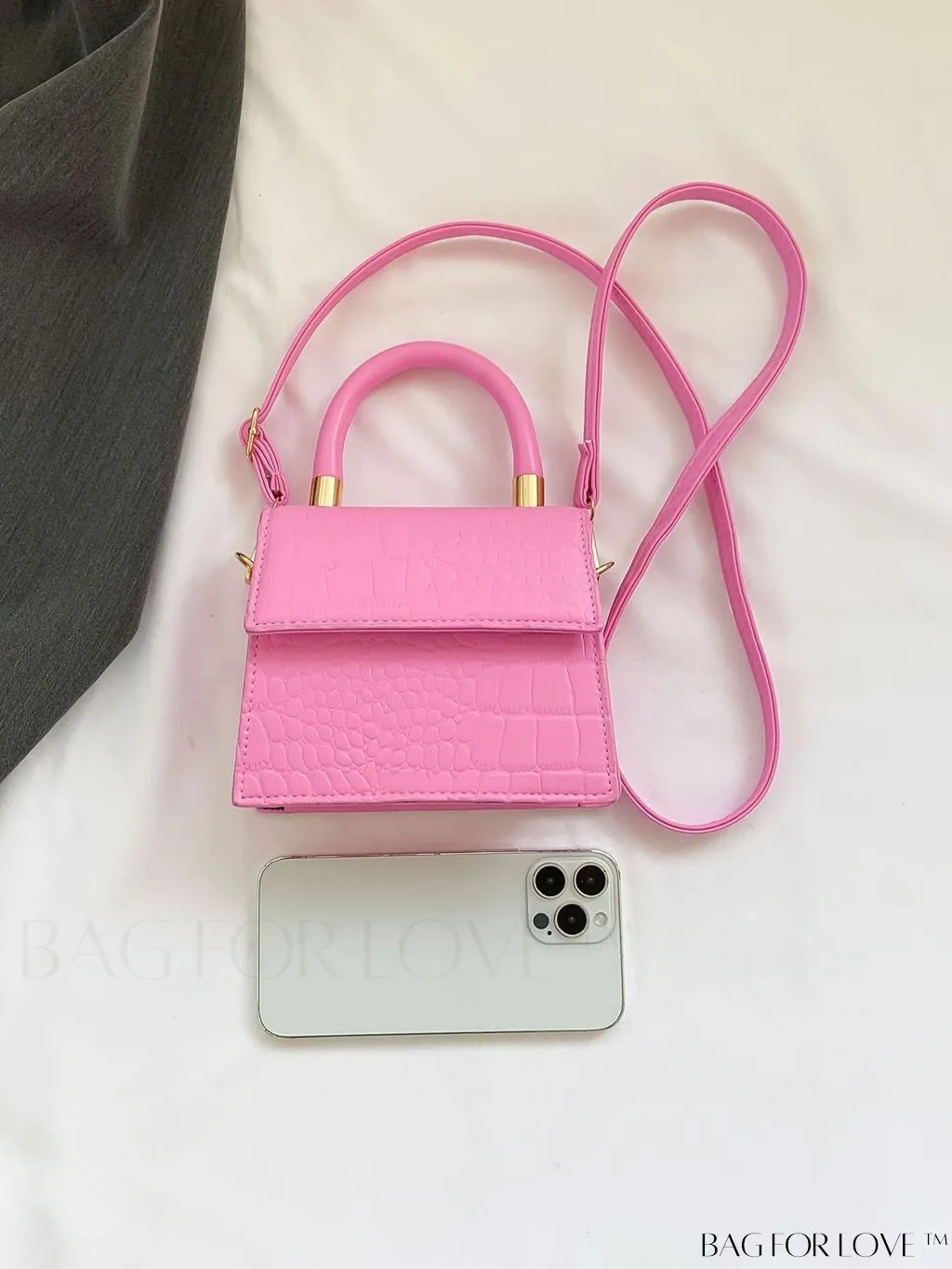 BagForLove - Stylish Mini Square Handheld Bag with Flip Cover - Exquisite Fashion Accessory