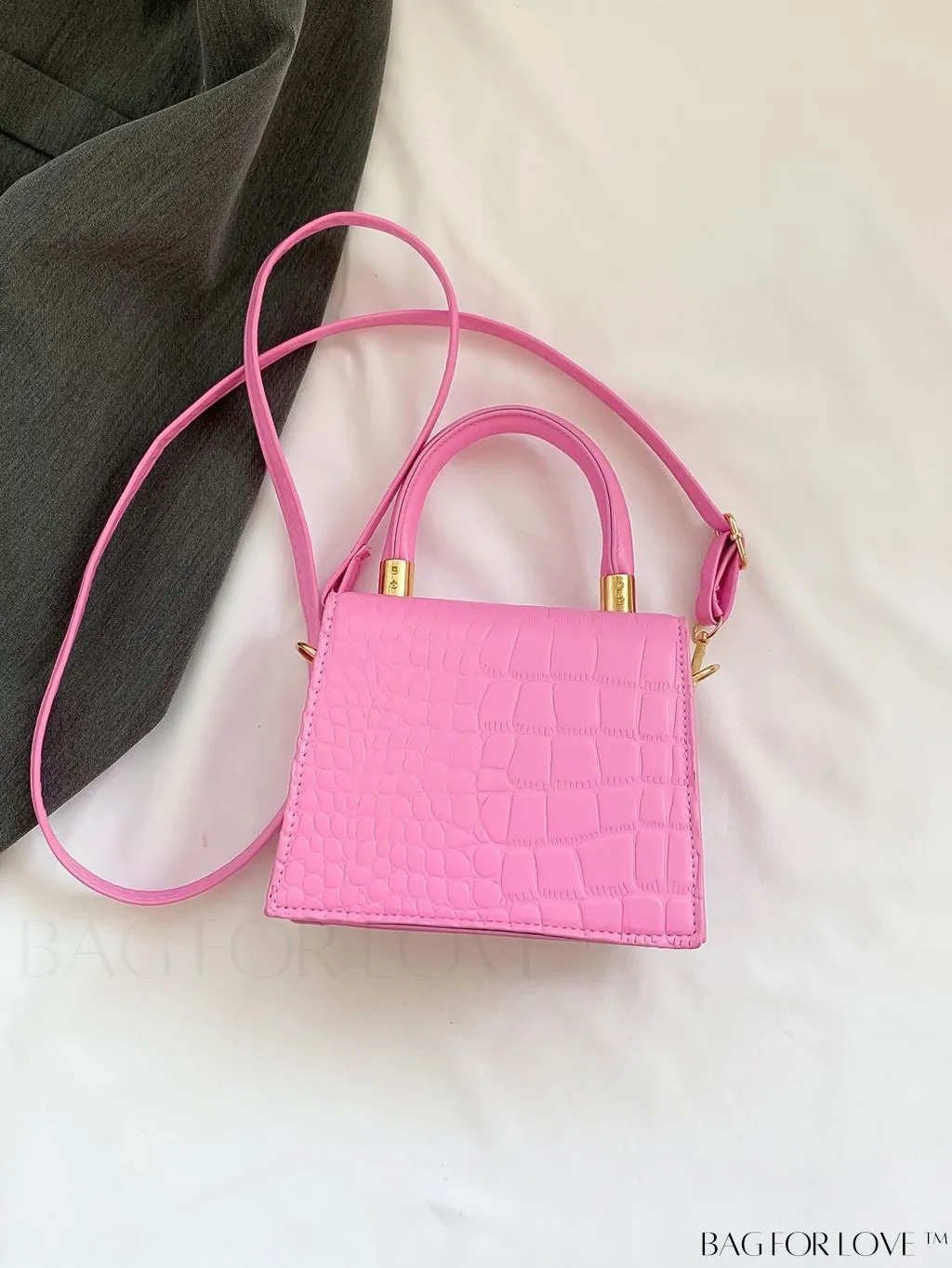 BagForLove - Stylish Mini Square Handheld Bag with Flip Cover - Exquisite Fashion Accessory