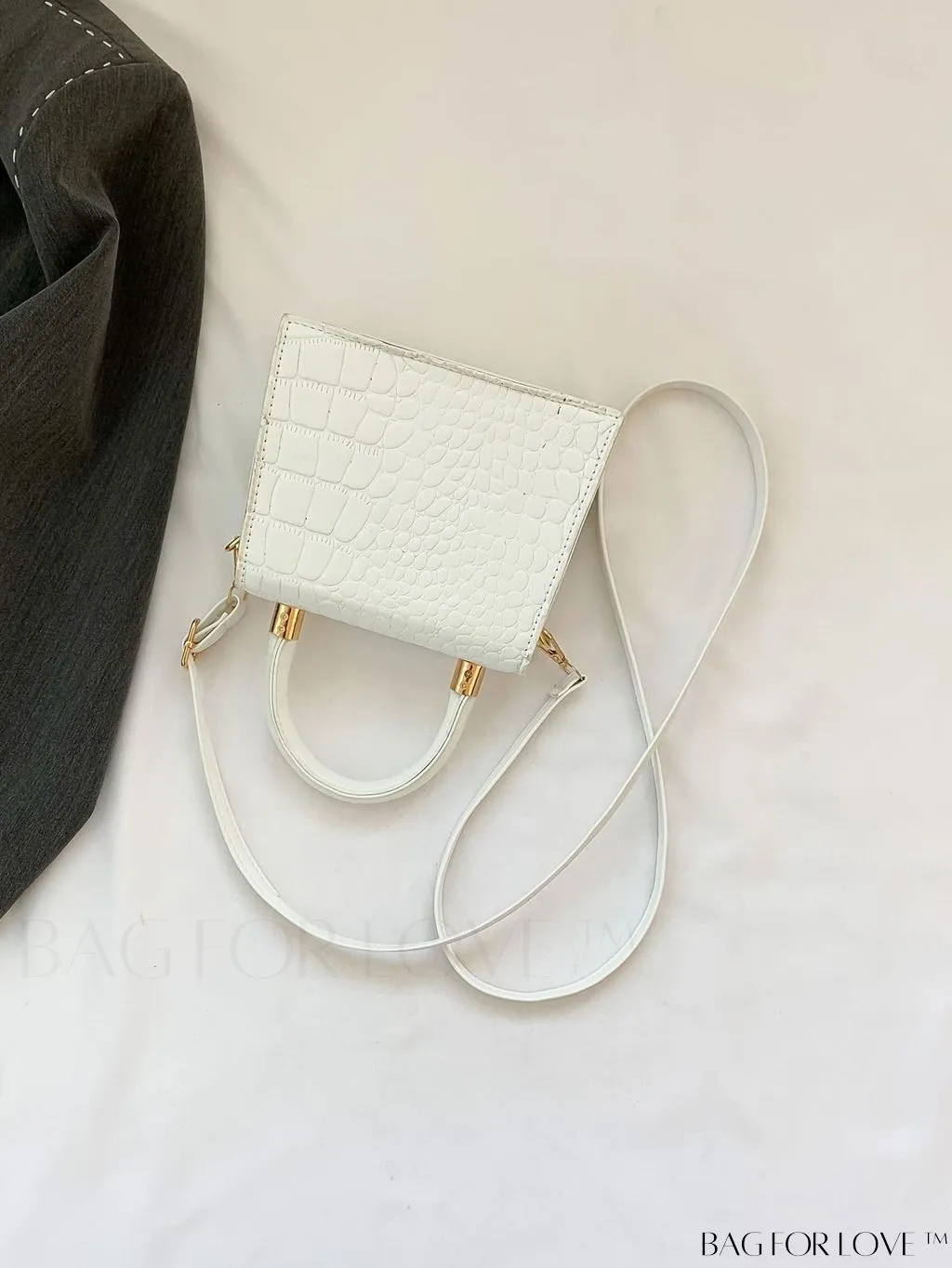 BagForLove - Stylish Mini Square Handheld Bag with Flip Cover - Exquisite Fashion Accessory