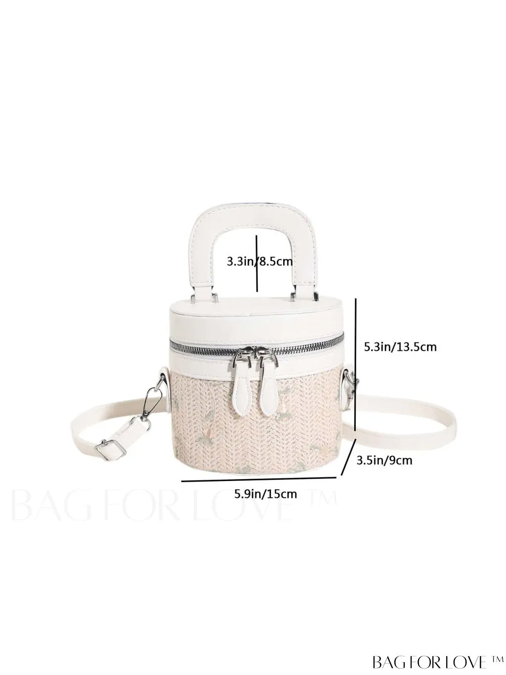 BagForLove - Stylish Mini Vacation Handbag with Adjustable Shoulder Strap & Floral Pattern Enclosure