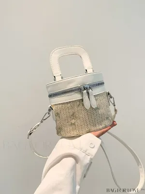 BagForLove - Stylish Mini Vacation Handbag with Adjustable Shoulder Strap & Floral Pattern Enclosure