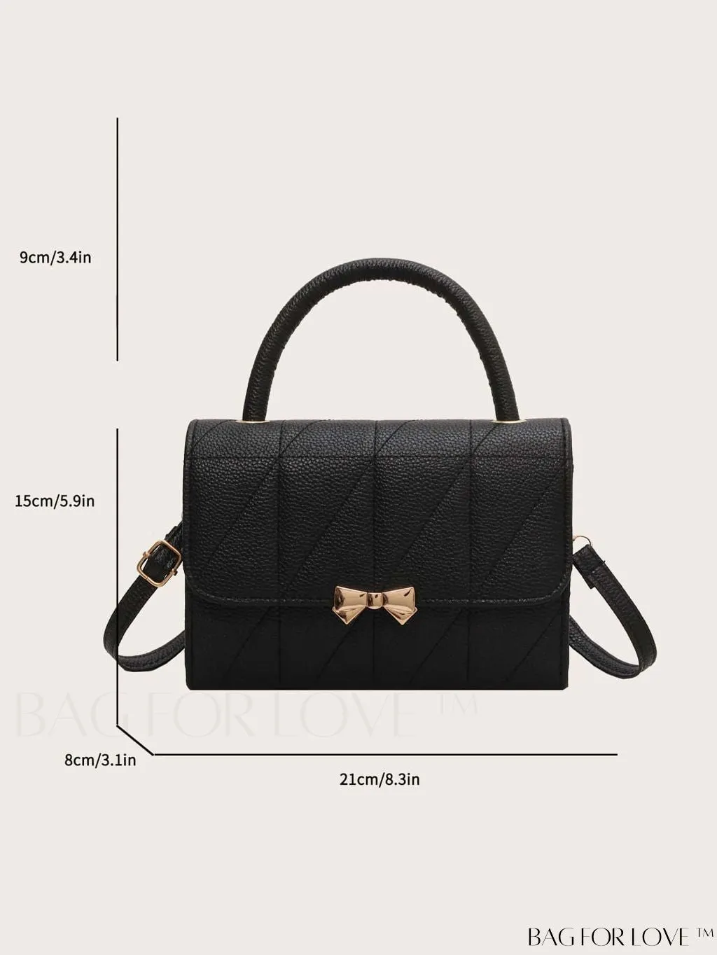 BagForLove - Stylish Rhombus Pattern Handbag With Elegant Bow Decoration