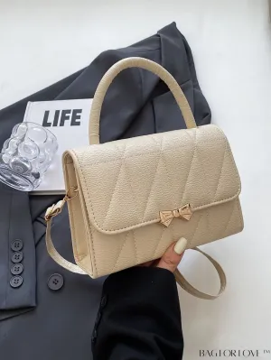 BagForLove - Stylish Rhombus Pattern Handbag With Elegant Bow Decoration