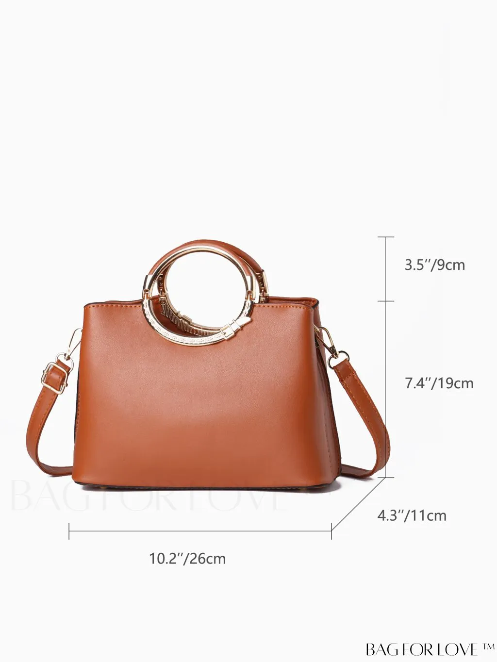 BagForLove - Stylish Ring Handle Medium Square Bag - An Elegant Accessory