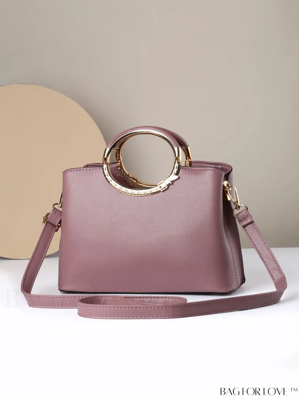 BagForLove - Stylish Ring Handle Medium Square Bag - An Elegant Accessory