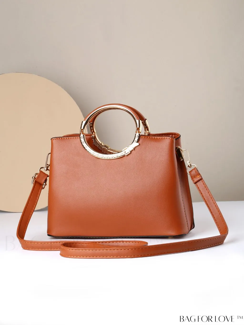 BagForLove - Stylish Ring Handle Medium Square Bag - An Elegant Accessory