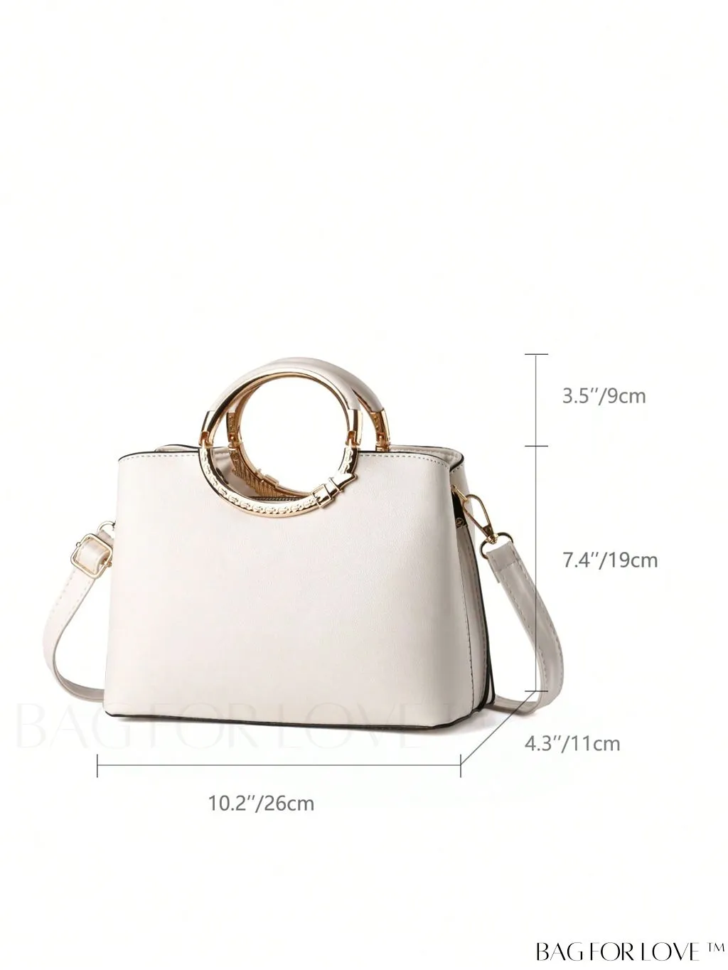 BagForLove - Stylish Ring Handle Medium Square Bag - An Elegant Accessory