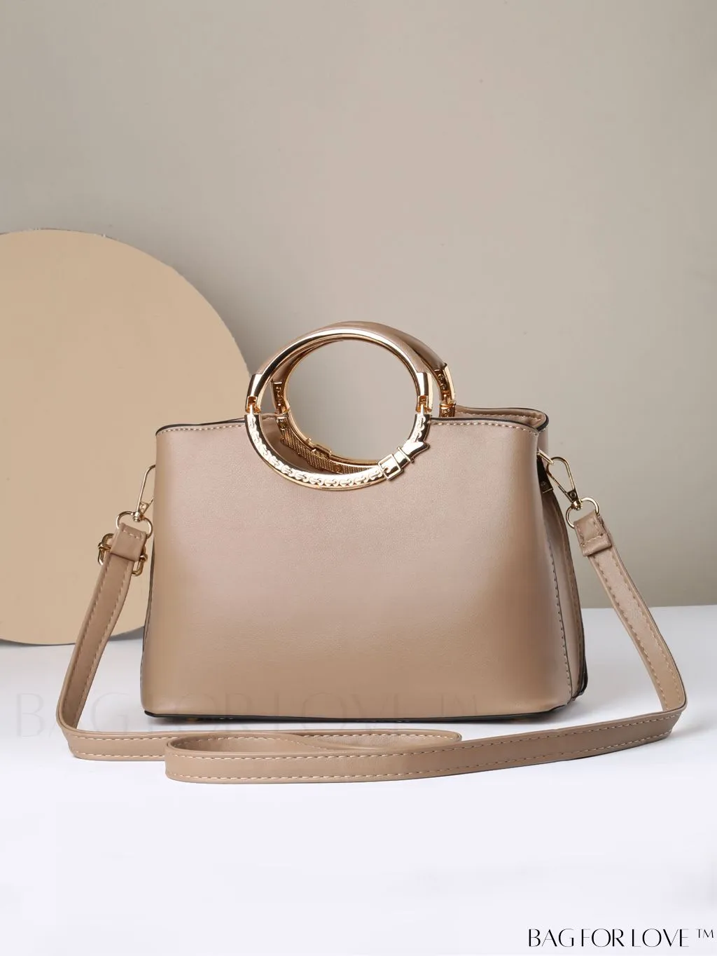 BagForLove - Stylish Ring Handle Medium Square Bag - An Elegant Accessory