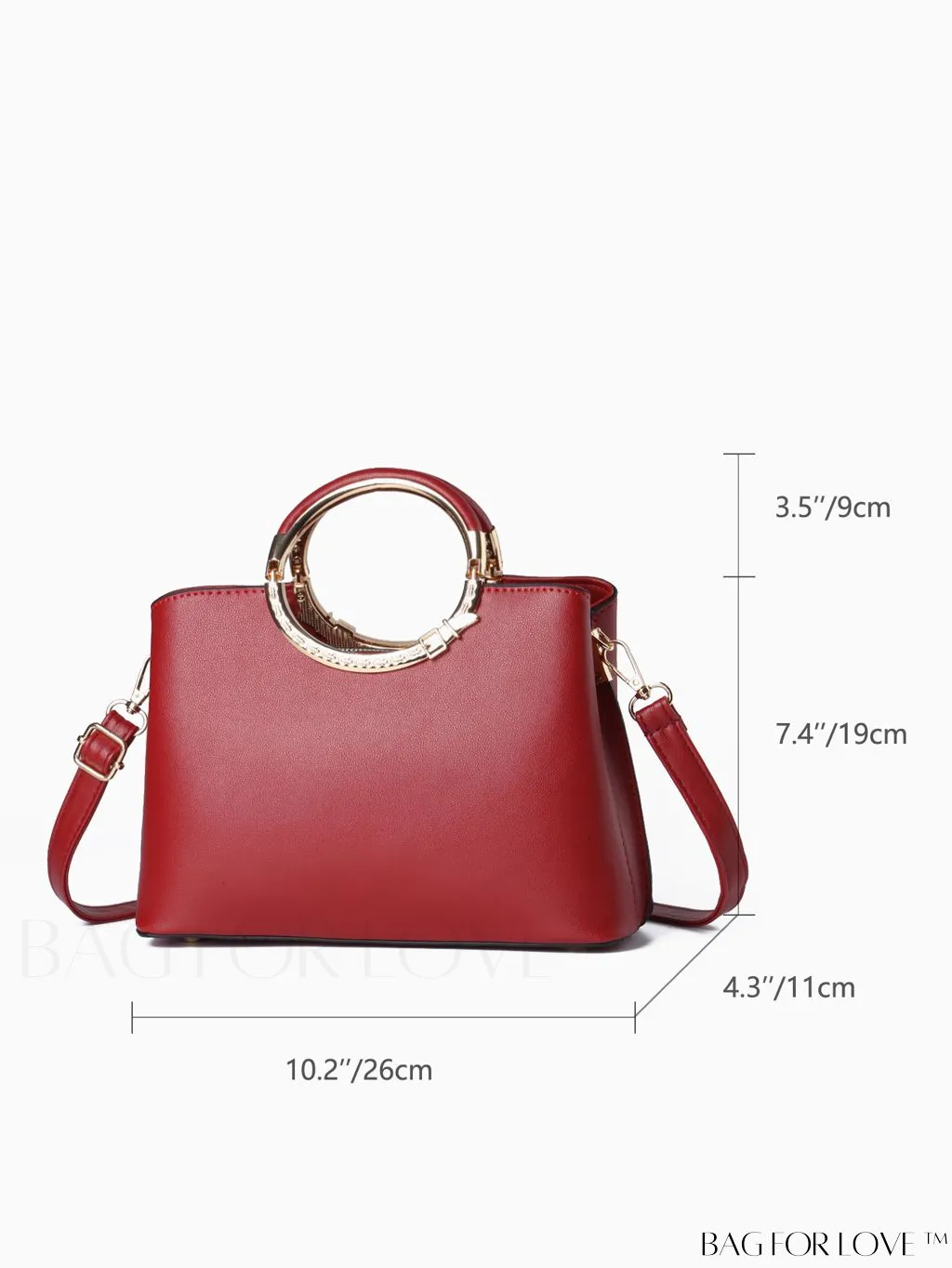 BagForLove - Stylish Ring Handle Medium Square Bag - An Elegant Accessory