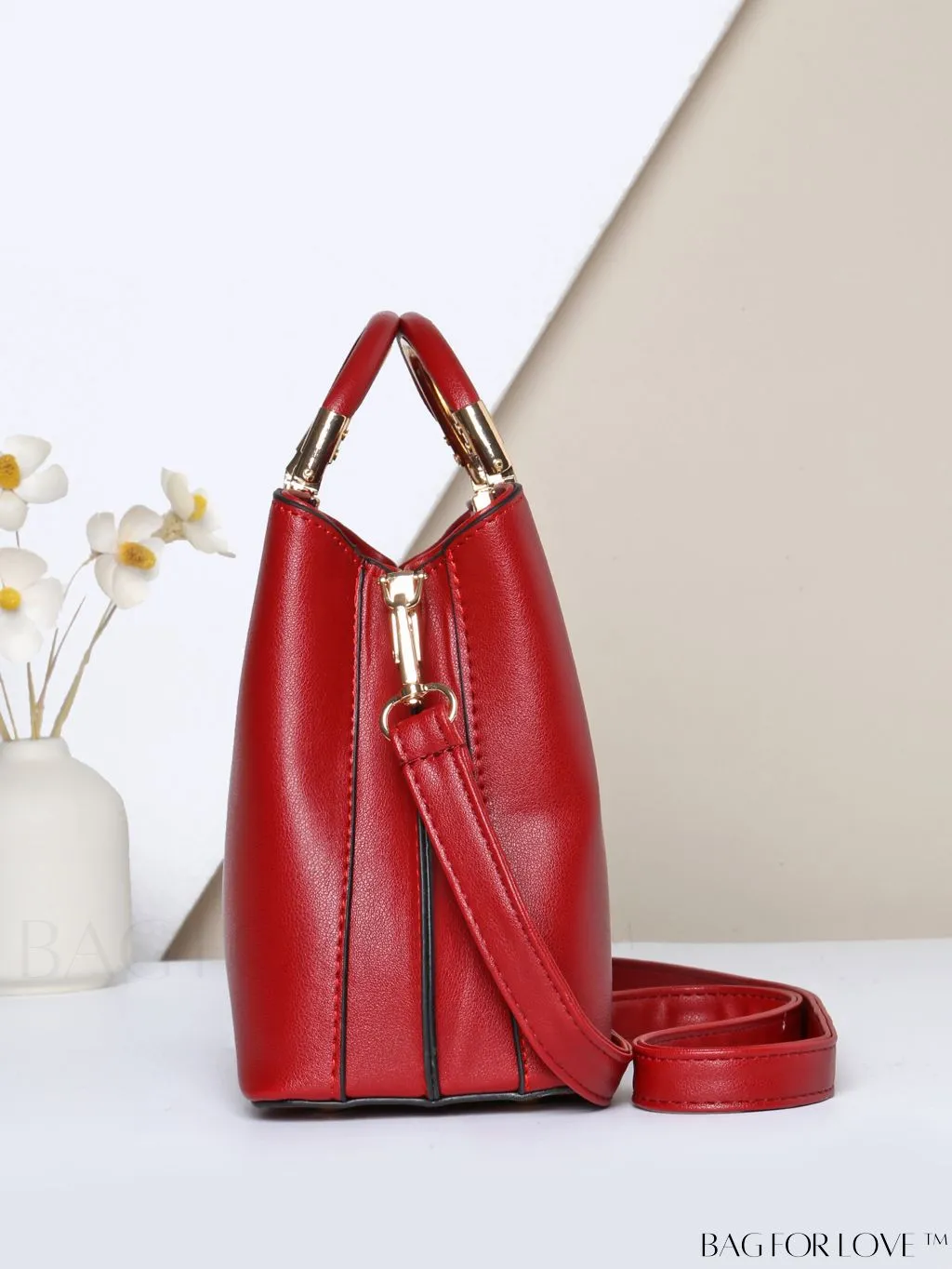 BagForLove - Stylish Ring Handle Medium Square Bag - An Elegant Accessory