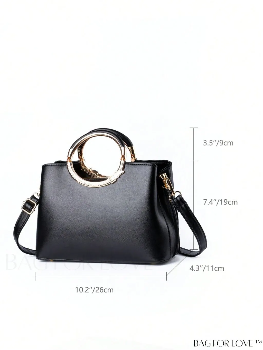 BagForLove - Stylish Ring Handle Medium Square Bag - An Elegant Accessory