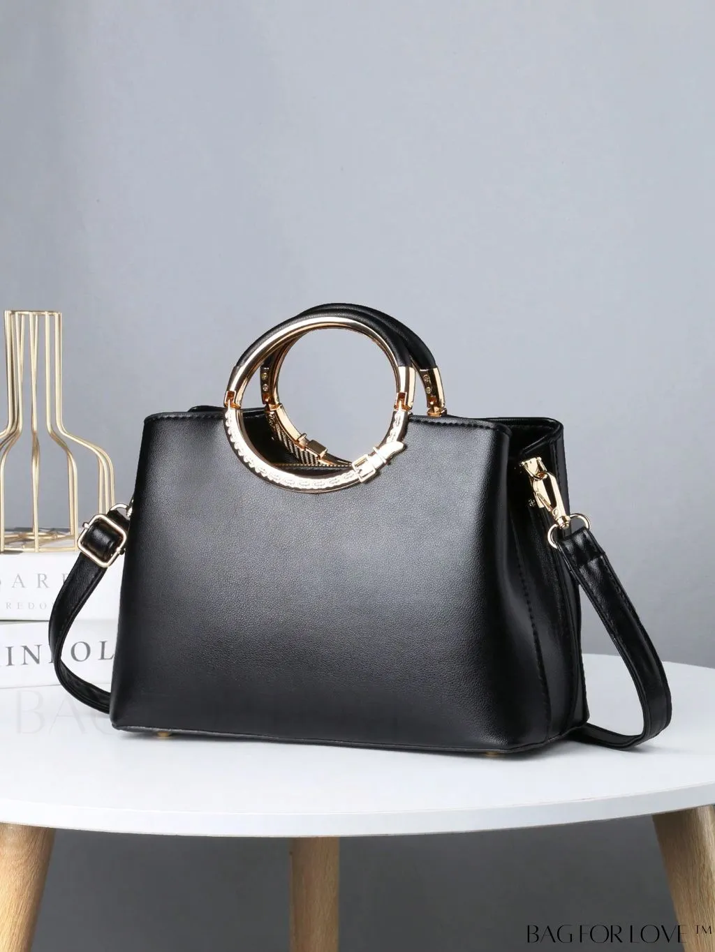 BagForLove - Stylish Ring Handle Medium Square Bag - An Elegant Accessory