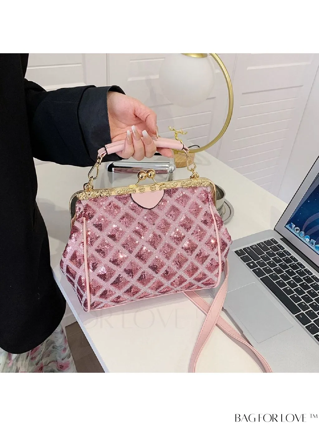 BagForLove - Stylish Sequin Clutch Bag with Adjustable Strap - Trendy and Versatile