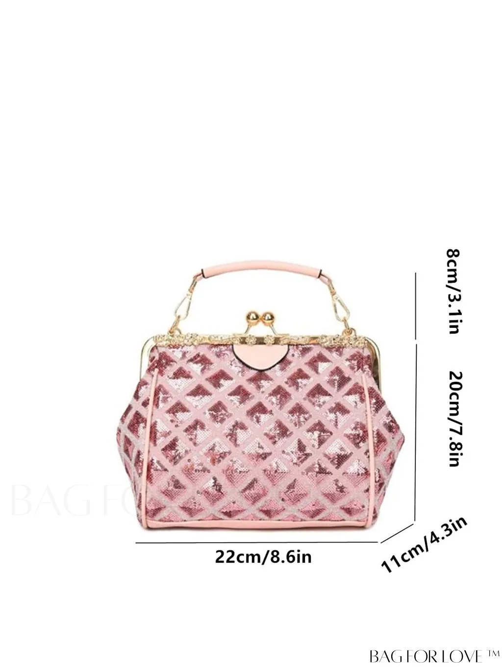 BagForLove - Stylish Sequin Clutch Bag with Adjustable Strap - Trendy and Versatile
