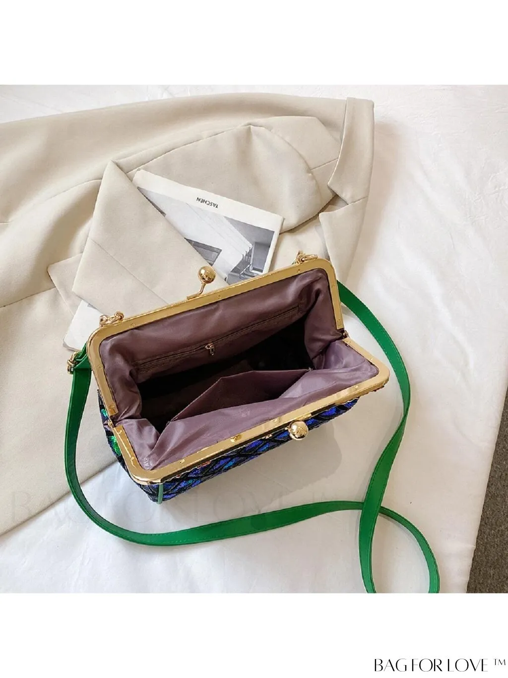 BagForLove - Stylish Sequin Clutch Bag with Adjustable Strap - Trendy and Versatile