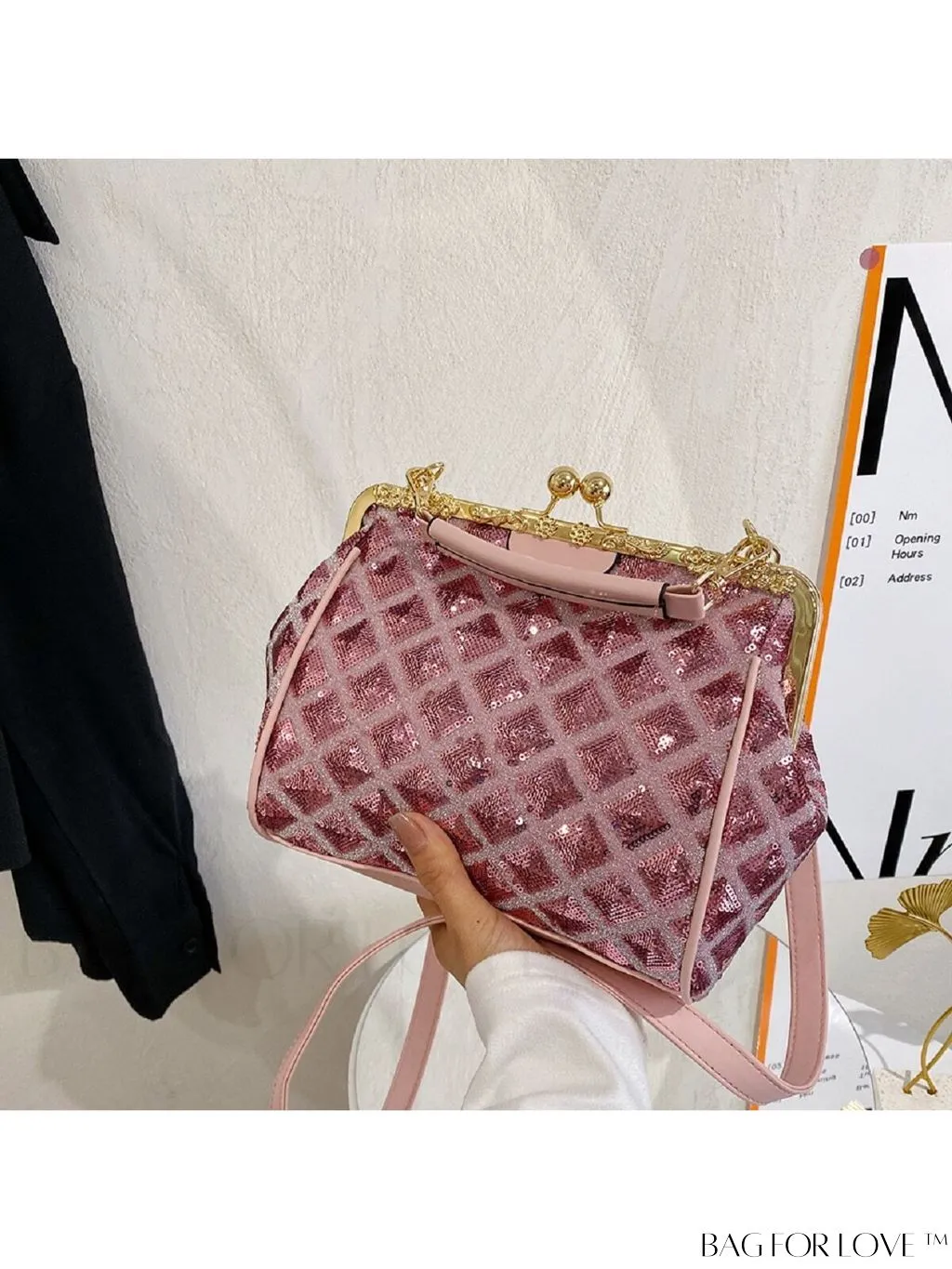 BagForLove - Stylish Sequin Clutch Bag with Adjustable Strap - Trendy and Versatile