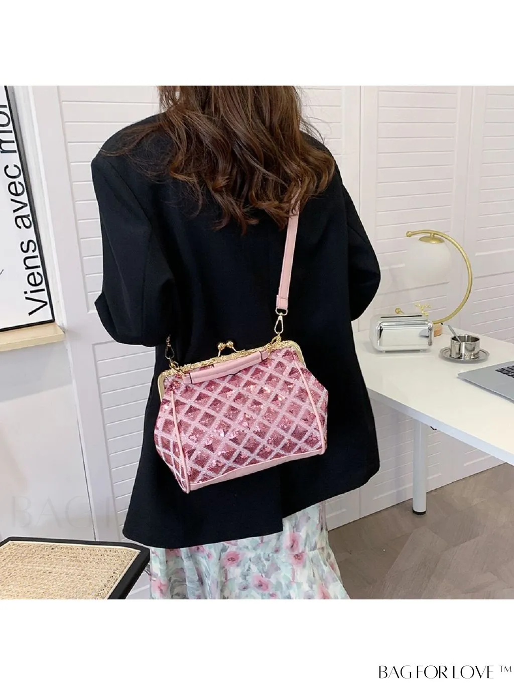 BagForLove - Stylish Sequin Clutch Bag with Adjustable Strap - Trendy and Versatile