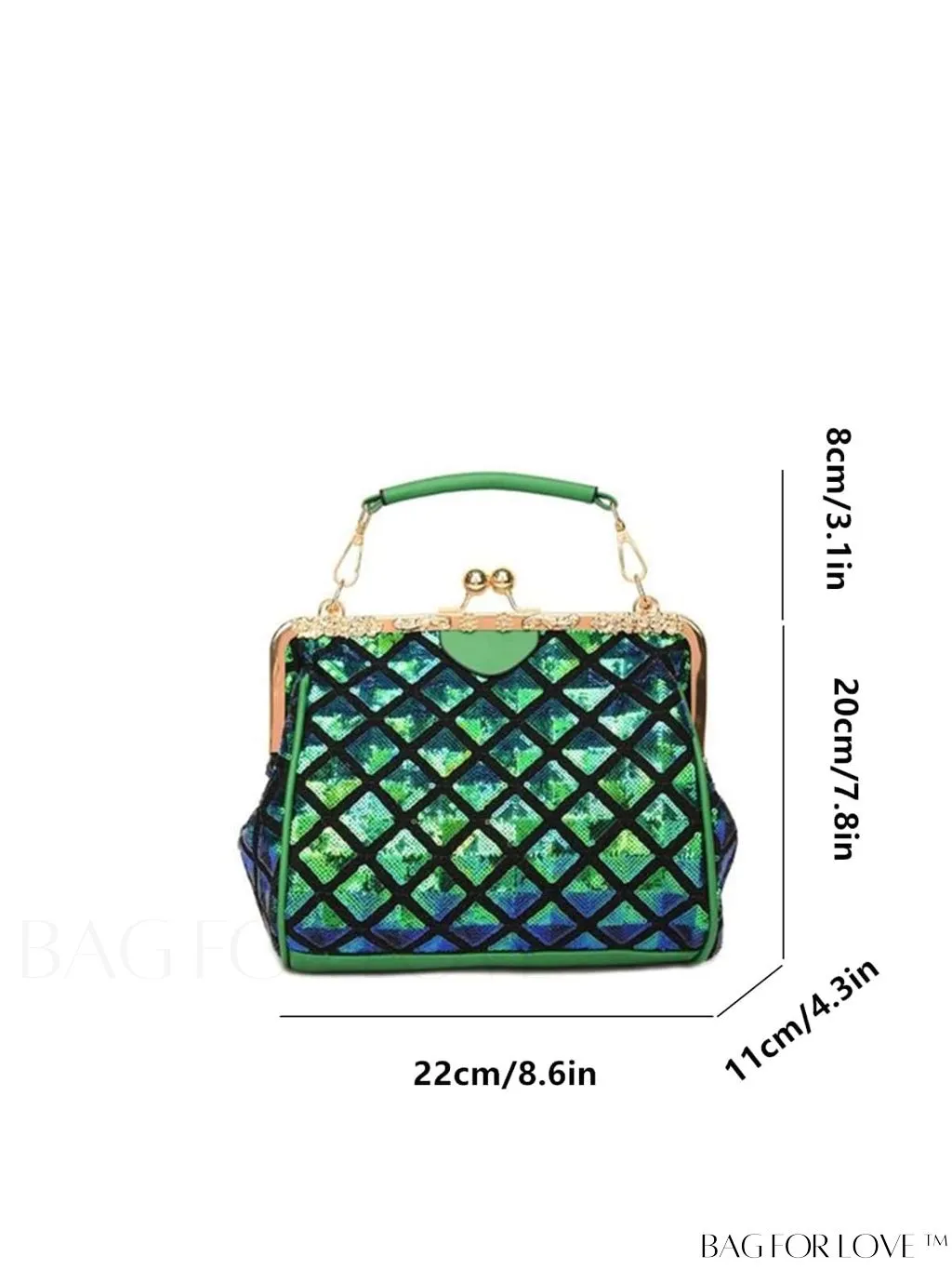 BagForLove - Stylish Sequin Clutch Bag with Adjustable Strap - Trendy and Versatile