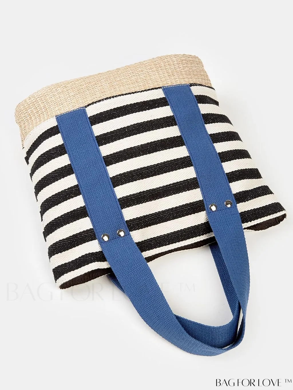 BagForLove - Stylish Striped Beach Tote - Fashionable, Lightweight, and Versatile for Daily Shopping
