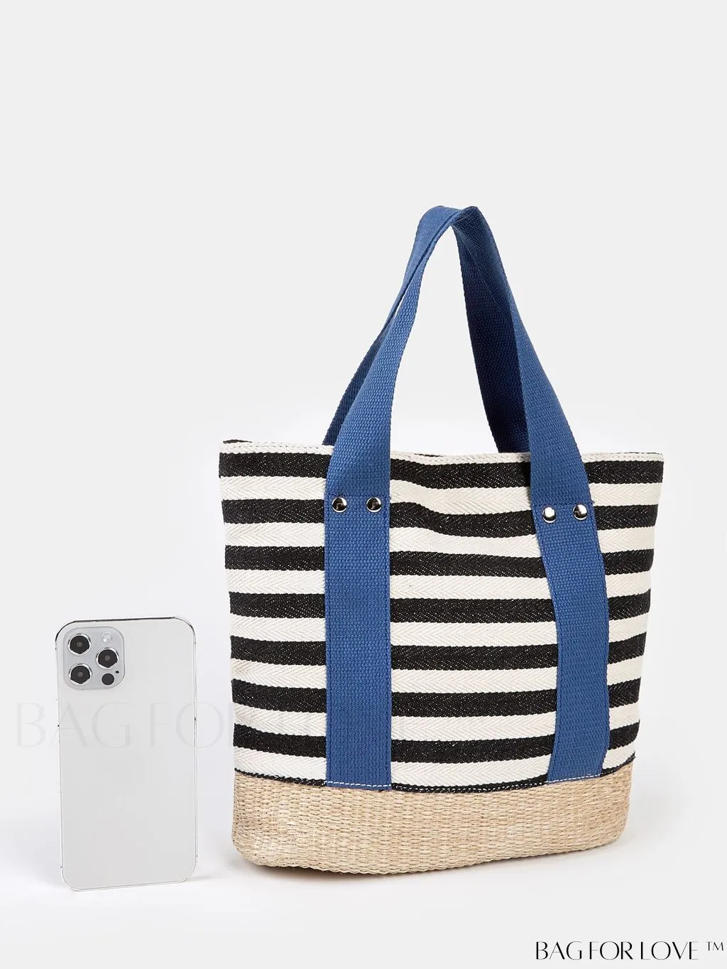 BagForLove - Stylish Striped Beach Tote - Fashionable, Lightweight, and Versatile for Daily Shopping