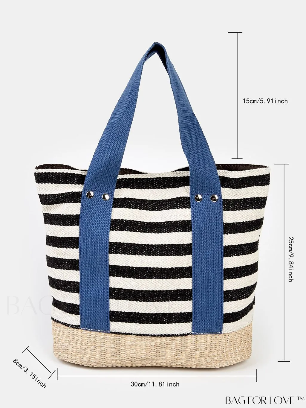 BagForLove - Stylish Striped Beach Tote - Fashionable, Lightweight, and Versatile for Daily Shopping