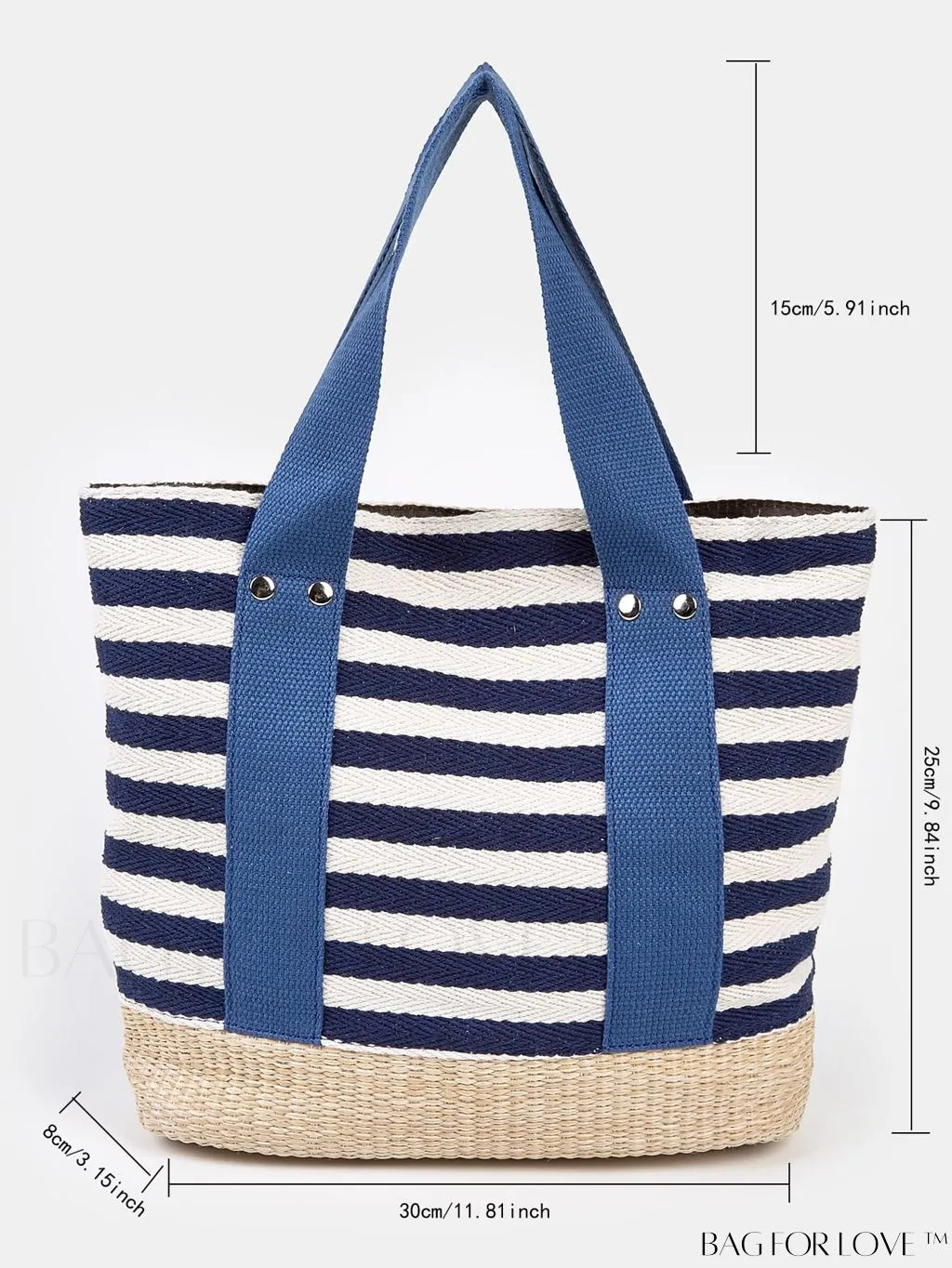 BagForLove - Stylish Striped Beach Tote - Fashionable, Lightweight, and Versatile for Daily Shopping