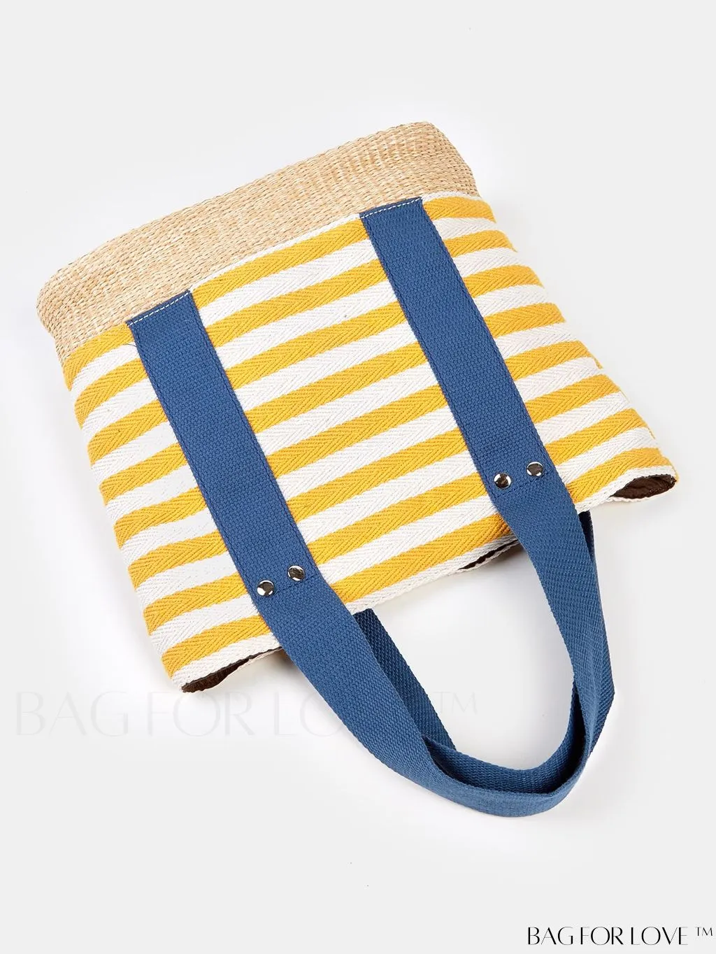 BagForLove - Stylish Striped Beach Tote - Fashionable, Lightweight, and Versatile for Daily Shopping