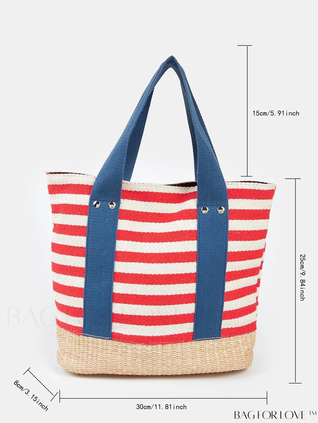 BagForLove - Stylish Striped Beach Tote - Fashionable, Lightweight, and Versatile for Daily Shopping