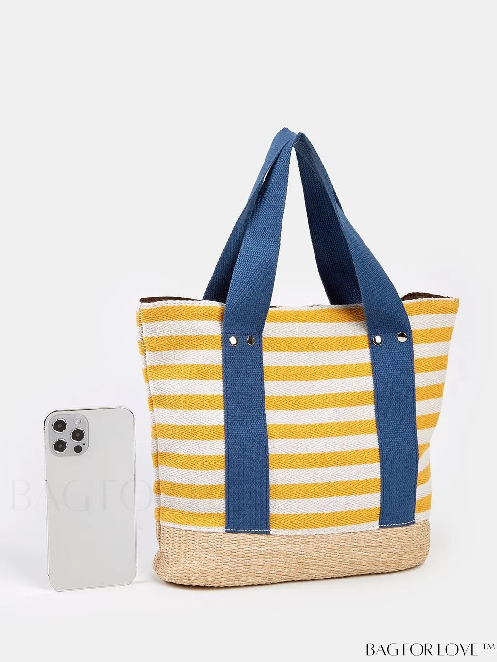 BagForLove - Stylish Striped Beach Tote - Fashionable, Lightweight, and Versatile for Daily Shopping
