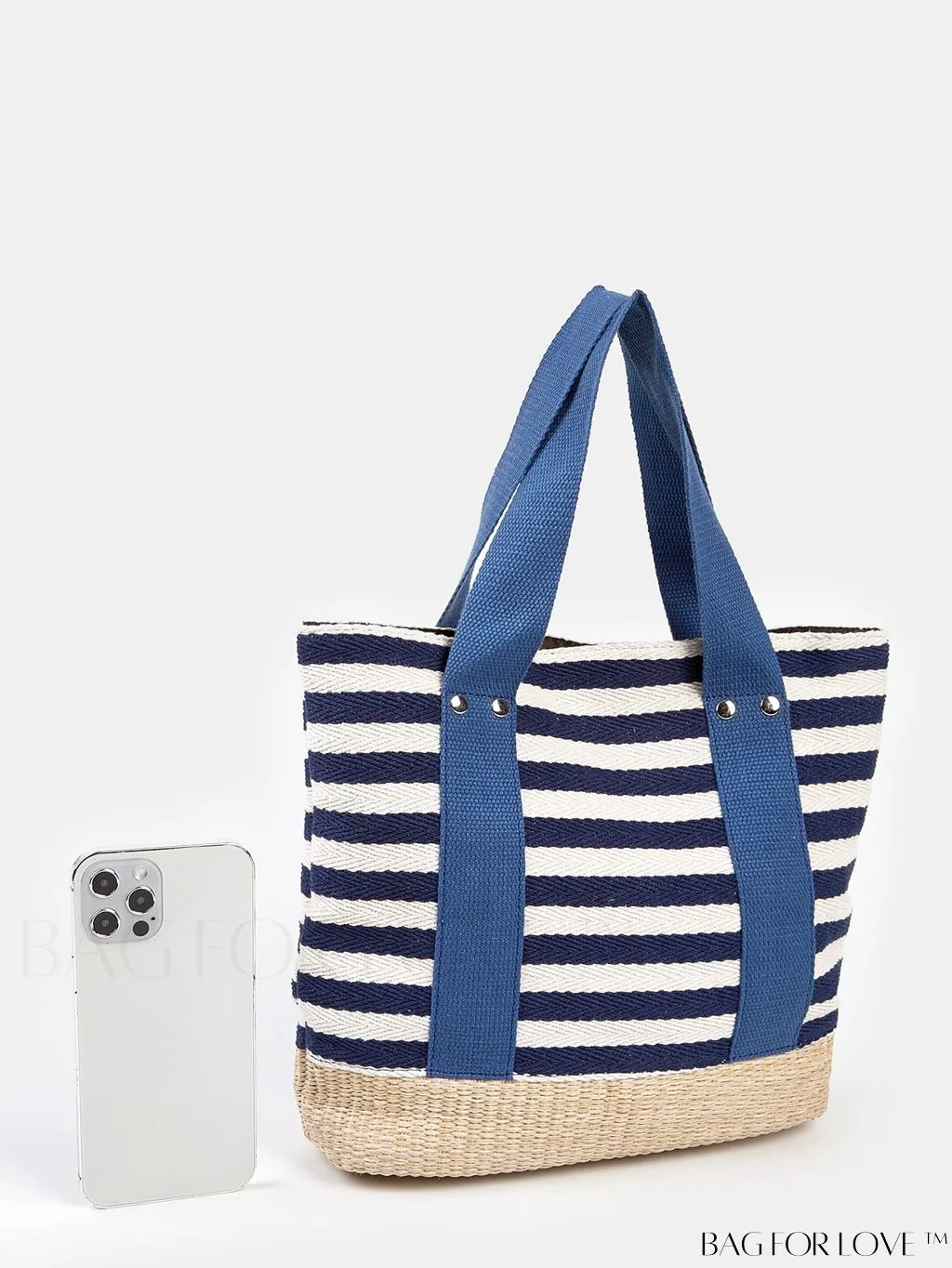 BagForLove - Stylish Striped Beach Tote - Fashionable, Lightweight, and Versatile for Daily Shopping