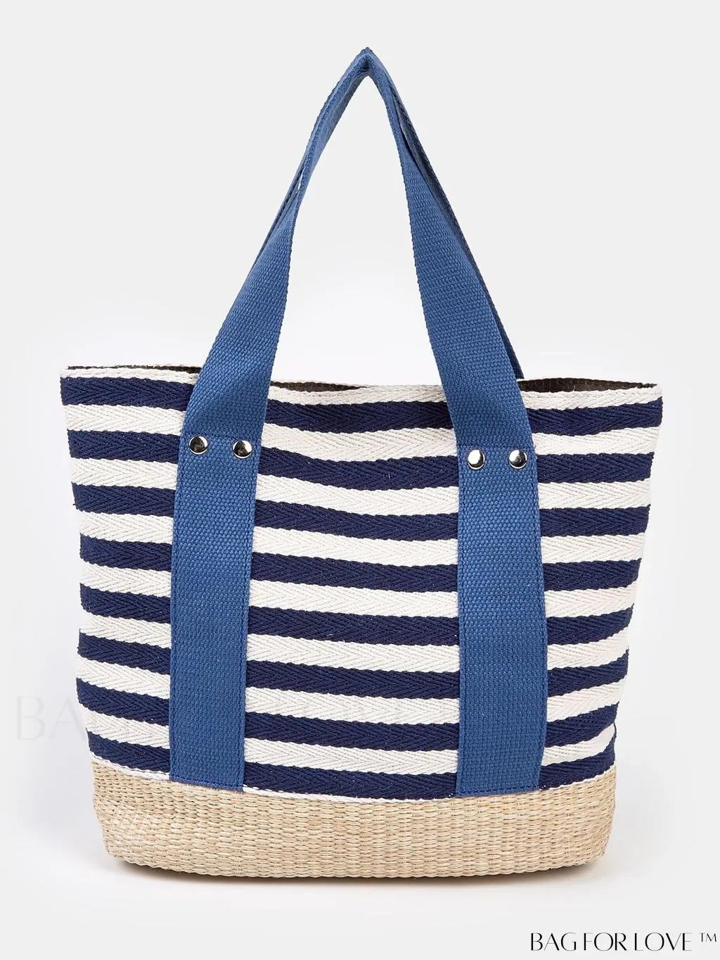 BagForLove - Stylish Striped Beach Tote - Fashionable, Lightweight, and Versatile for Daily Shopping