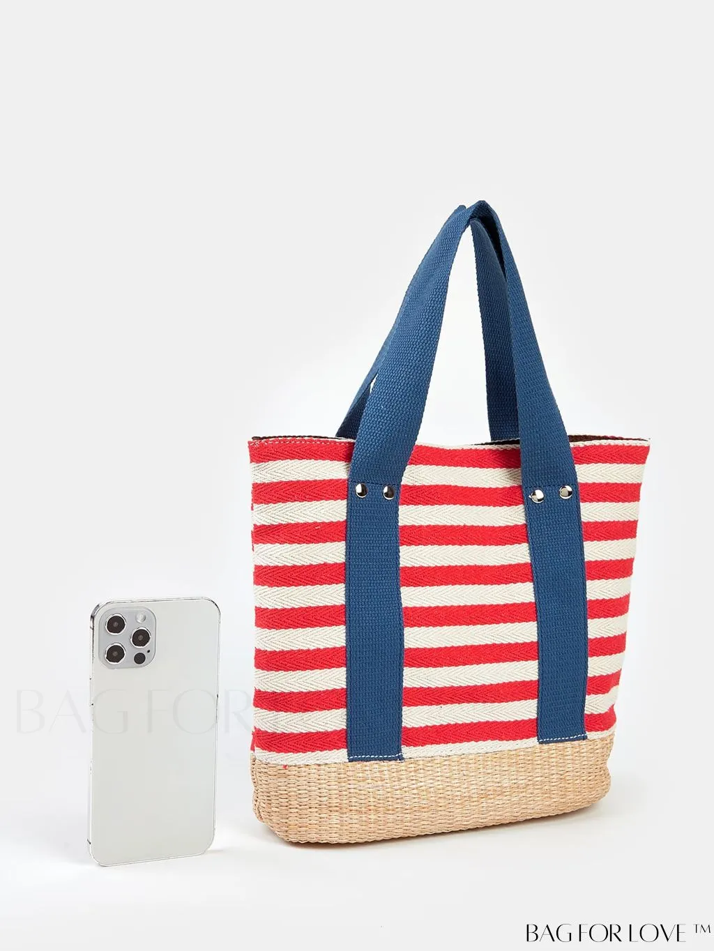 BagForLove - Stylish Striped Beach Tote - Fashionable, Lightweight, and Versatile for Daily Shopping