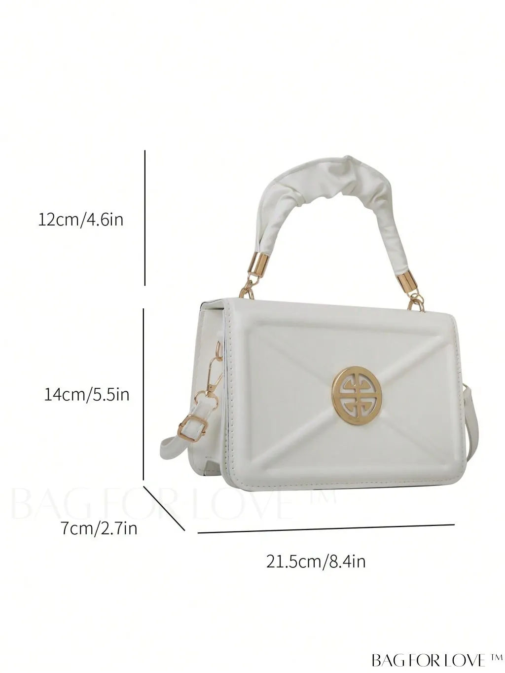 BagForLove - Stylish Top-Handle Bag with Red Square Metal Decoration