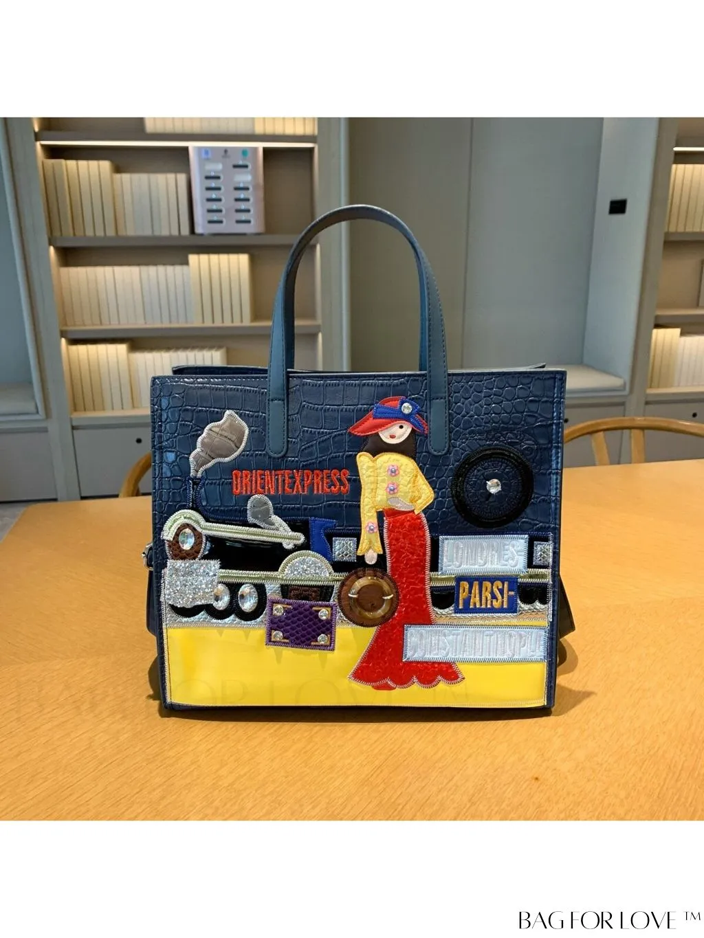 BagForLove - Stylish Womens Square Bag with Embroidered Cartoon Character Design - New Arrival